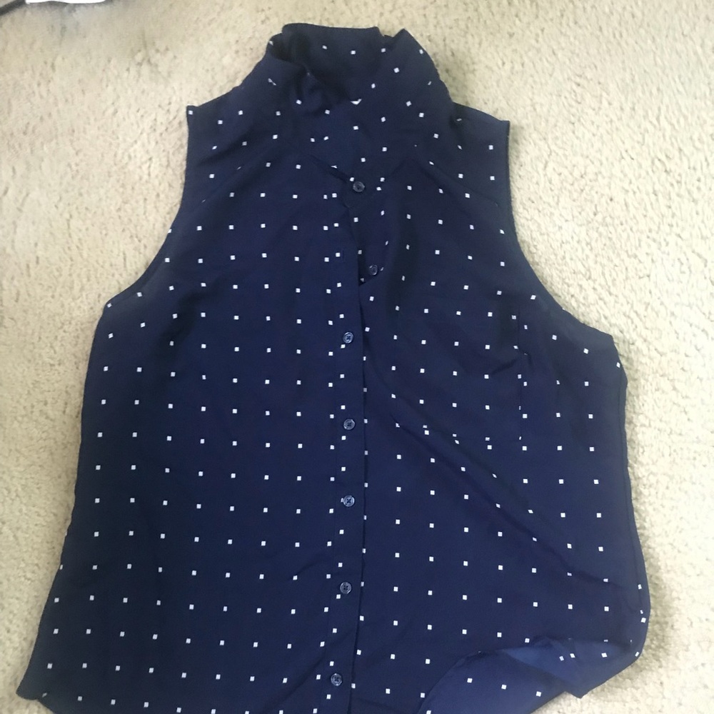 Blue with white square tank
